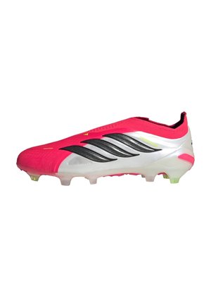 PREDATOR ELITE LACELESS FIRM GROUND - Firm-ground football boots - lucid red   core black   cloud white