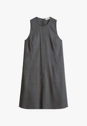 Ärmelloses dunkelgraues A-Linien-Kleid mit rundem Ausschnitt, Rückenreißverschluss und dezenten Nahtdetails von Marc O’Polo.