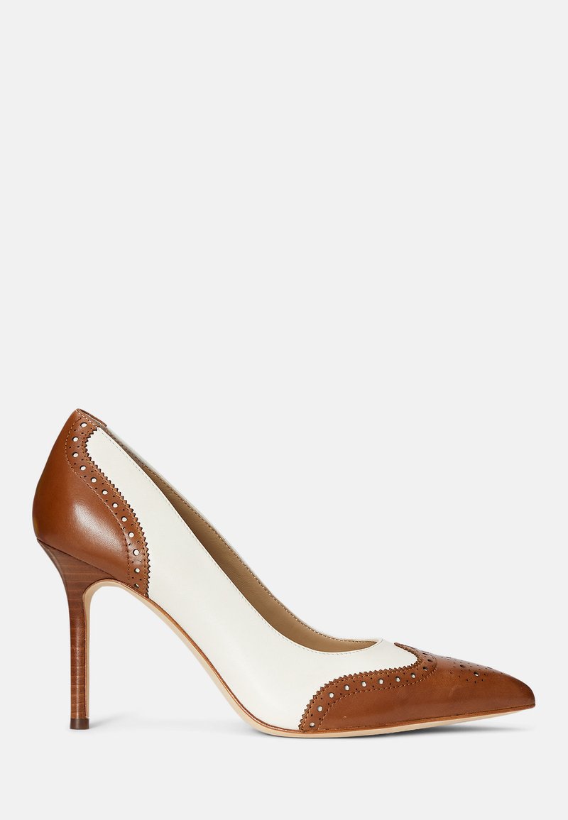 Lauren Ralph Lauren - LYNDEN CLOSED TOE - Klassiske pumps - deep saddle tan/vanilla, Forstørre