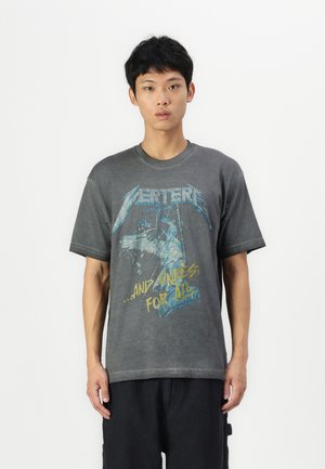 Vertere Berlin JUSTICE UNISEX - Printtipaita - washed black