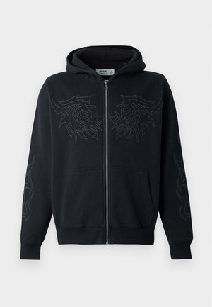 Hollister Co., SURF SKATE SUPER BOXY - Φούτερ με φερμουάρ - black