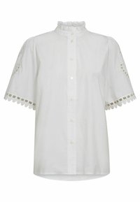 KELLISCC EMBROIDERY SS SHIRT - Blúzka so zapínaním na gombíky - white