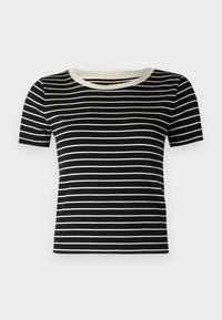 CROP TEE - T-shirt basic - black/white