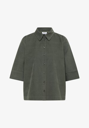 Cecil, KURZARM HEMDBLUSE IN UNIFARBE - Skjortebluser - dried olive green