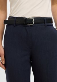 Selected Tapered Viscose Blend Cropped - Bukser - dark sapphire