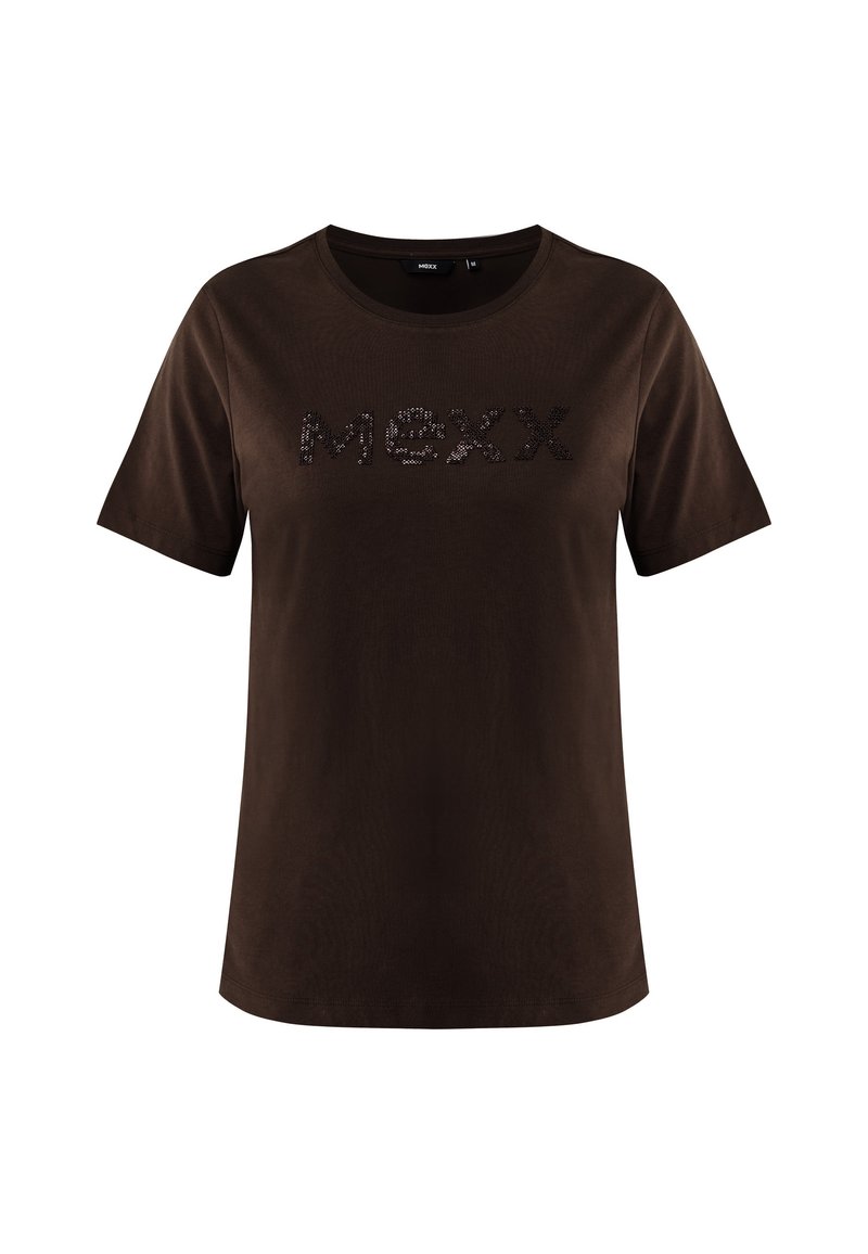 Mexx T-shirt print donkerbruin