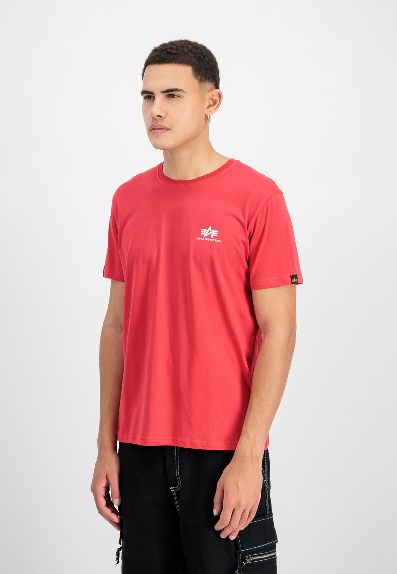 Alpha Industries SMALL LOGO - T-shirts basic - red