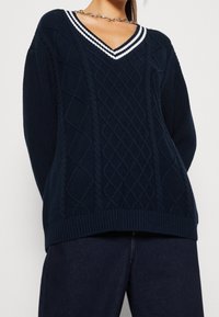 Hollister Co. Stickad tröja - dark blue