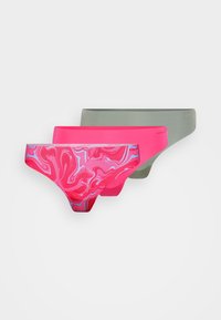 INVISIBLE THONG 3 PACK - Tange - pink/khaki
