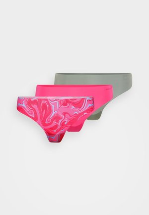 INVISIBLE THONG 3 PACK - String - pink/khaki