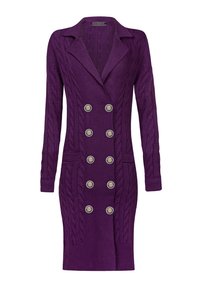 LONG WITH BUTTON CLOSURE - Gebreide jurk - purple