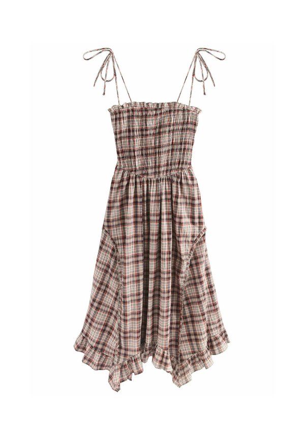 REGULAR FIT-SHIRRED ASYMETRIC HEM - Maxikleid