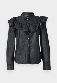 ONLINDIGO FRILL GLITTER - Chemisier - black denim