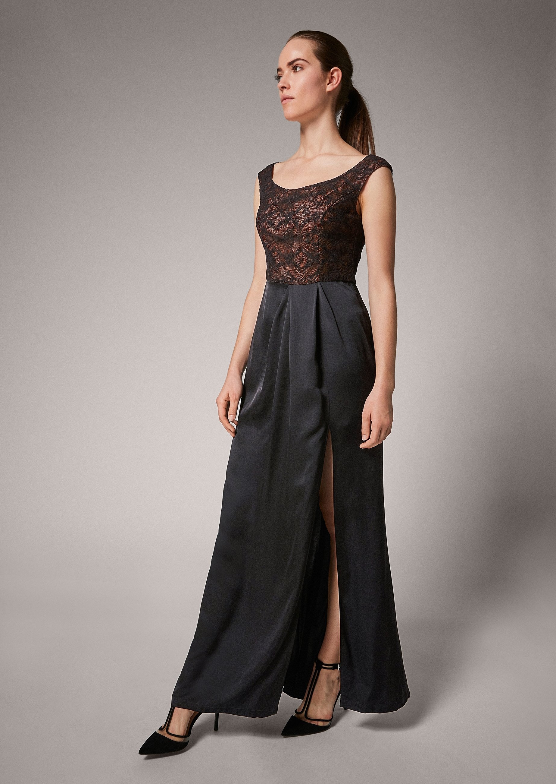 comma MIT HOHEM SCHLITZ - Ballkleid - black/schwarz - Zalando.de