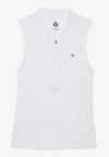 SLEEVELESS TENNIS TOP WITH 1/2 ZIP & BACK CUT OUT - Top - white