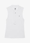 SLEEVELESS TENNIS TOP WITH 1/2 ZIP & BACK CUT OUT - Topp - white