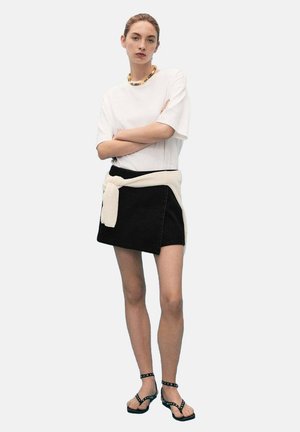 A-lijn rok - black denim