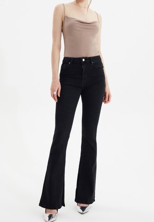 Flared Jeans - black