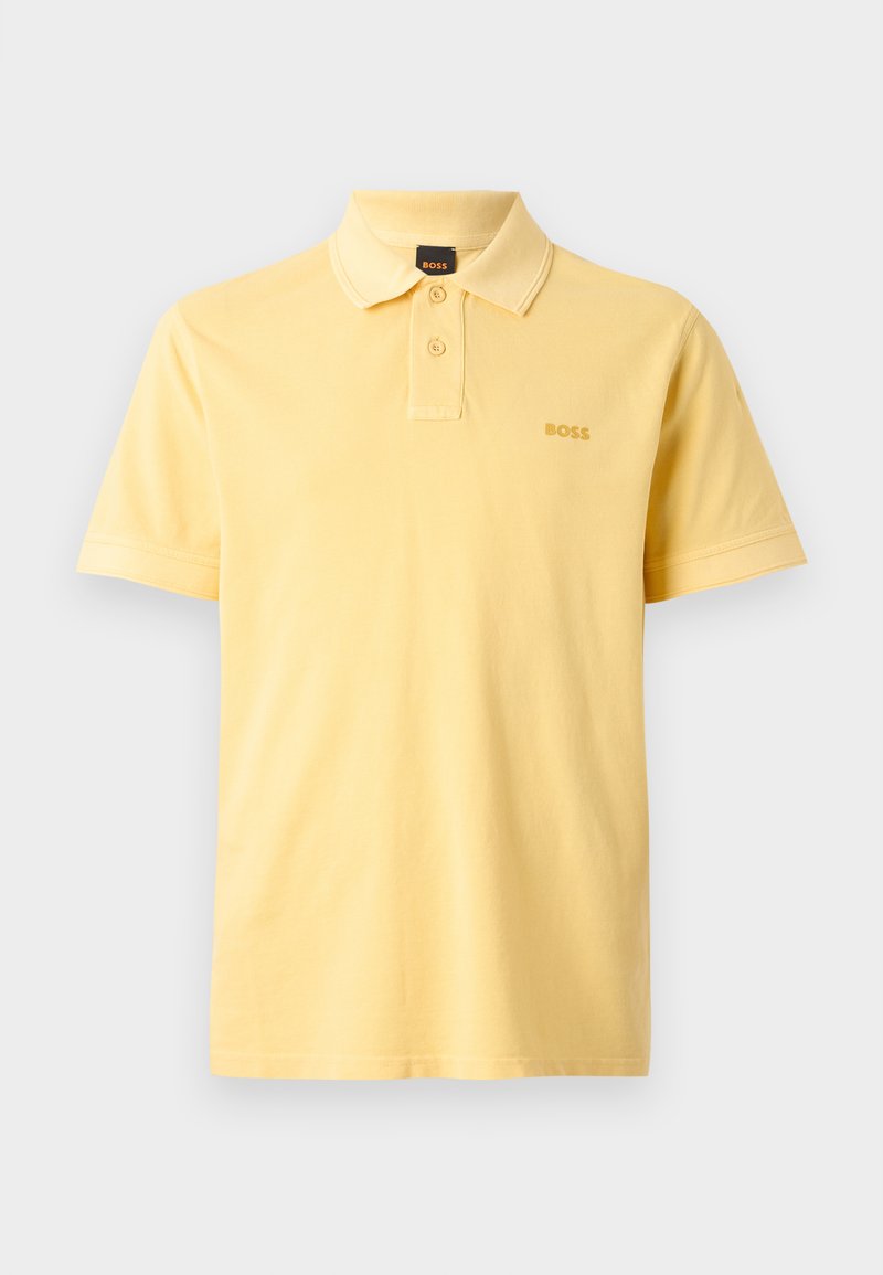 Boss Poloshirt donkergeel gemêleerd