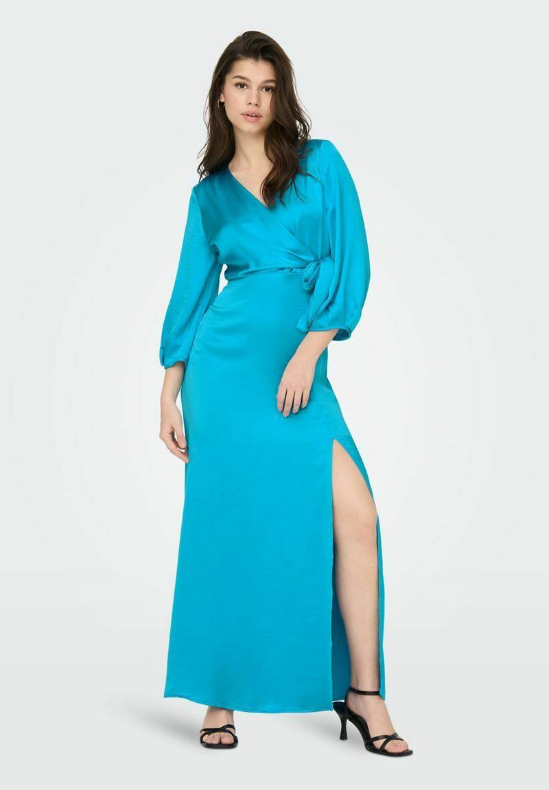 ONLY Robe longue cyan blue/bleu ZALANDO