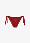 SHINY SATIN WITH SIDE TIES - Braguita de bikini - red