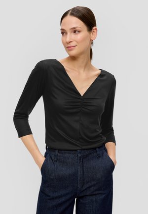 s.Oliver BLACK LABEL SOFTEM - Longsleeve - schwarz