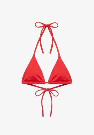PULL&BEAR, TRIANGLE - BIKINI TOP - Sutien costum de baie din două piese - red