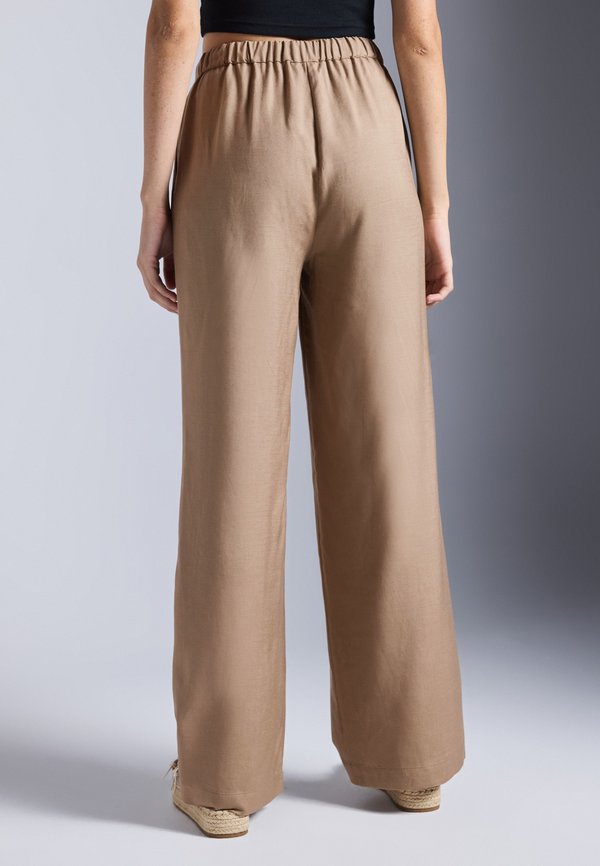 LINEN BLEND - Trousers - taupe2