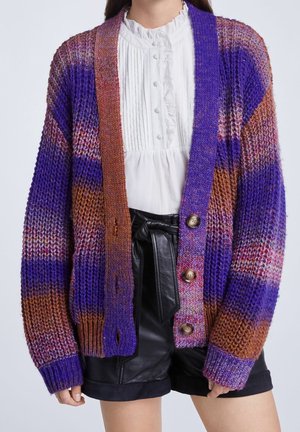 Strickjacke - mottled purple