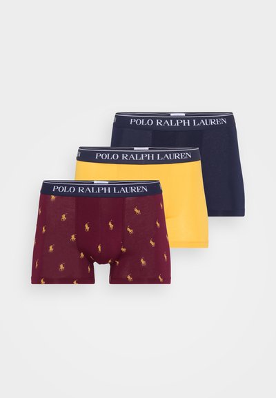 Polo Ralph Lauren TRUNK 3 PACK - Μποξεράκια - damson red/gold/navy