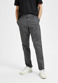 Selected Homme - STRAIGHT LEG - Chino - dark shadow Miniatuurafbeelding 1