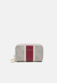 Guess - DOUBLE ZIP MINI WALLET - Piniginė - dove logo Miniatiūros vaizdas 1