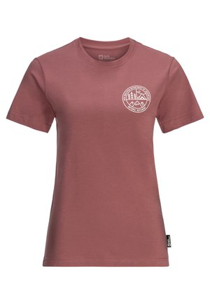 T-shirt med print - light red