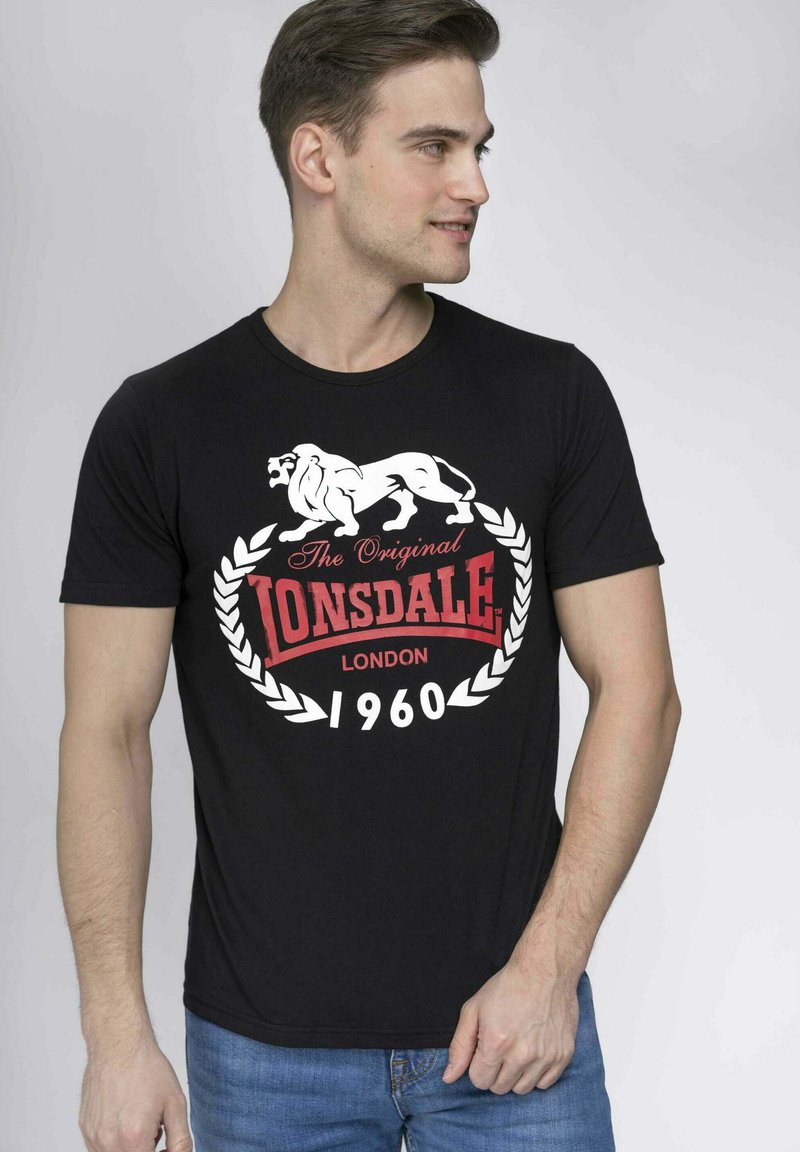 Lonsdale Μπλουζάκι με στάμπα - black