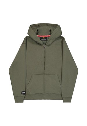 Zip-up sweatshirt - dark olive