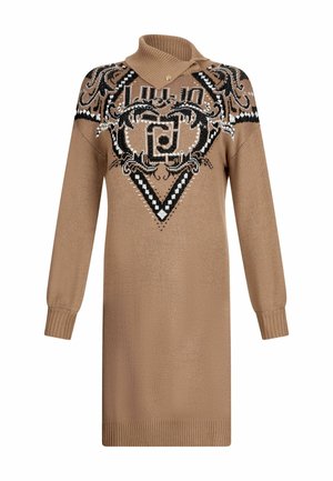 LIU JO JACQUARD  - Svetríkové šaty - brown