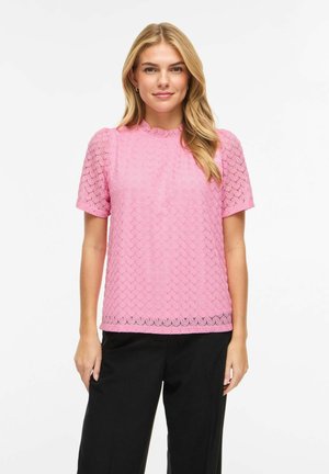 MIT KURZEN ARMELN VIMOKA STEHKRAGEN - Blouse - bubblegum