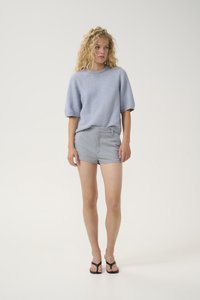 Gestuz ALPHA TEE - Basic T-shirt - grey blue melange
