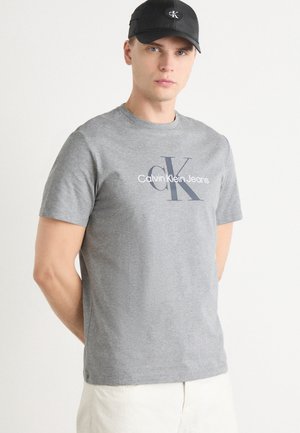 Calvin Klein Jeans HERO MONOGRAM TEE - Camiseta estampada - medium grey heather