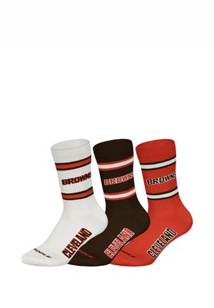 CLEVELAND 3-PACK - Socken - brn/wht/org