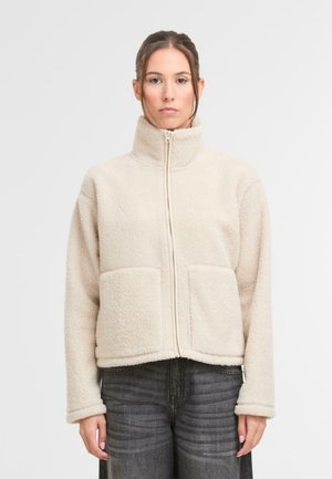 FUZZY ZIP TEDDY - Fleecejas - birch
