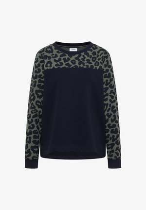 Cecil, COLORBLOCK SWEATSHIRT MIT LEO-DETAILS - Sweatshirt - dried olive green