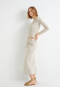 Koton DRAWSTRING - Gonna a tubino - beige