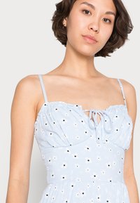 Hollister Co. BARE RUCHED BUST DRESS  - Vestido de dia - blue