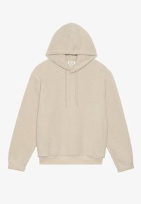 Beezik kapuutsiga pullover, mis on valmistatud pehmest ja tekstureeritud kangast. Omab nööriga kapuutsi, pikki varrukaid ja ribakraega lõppu. Lihtne ja puhas disain.