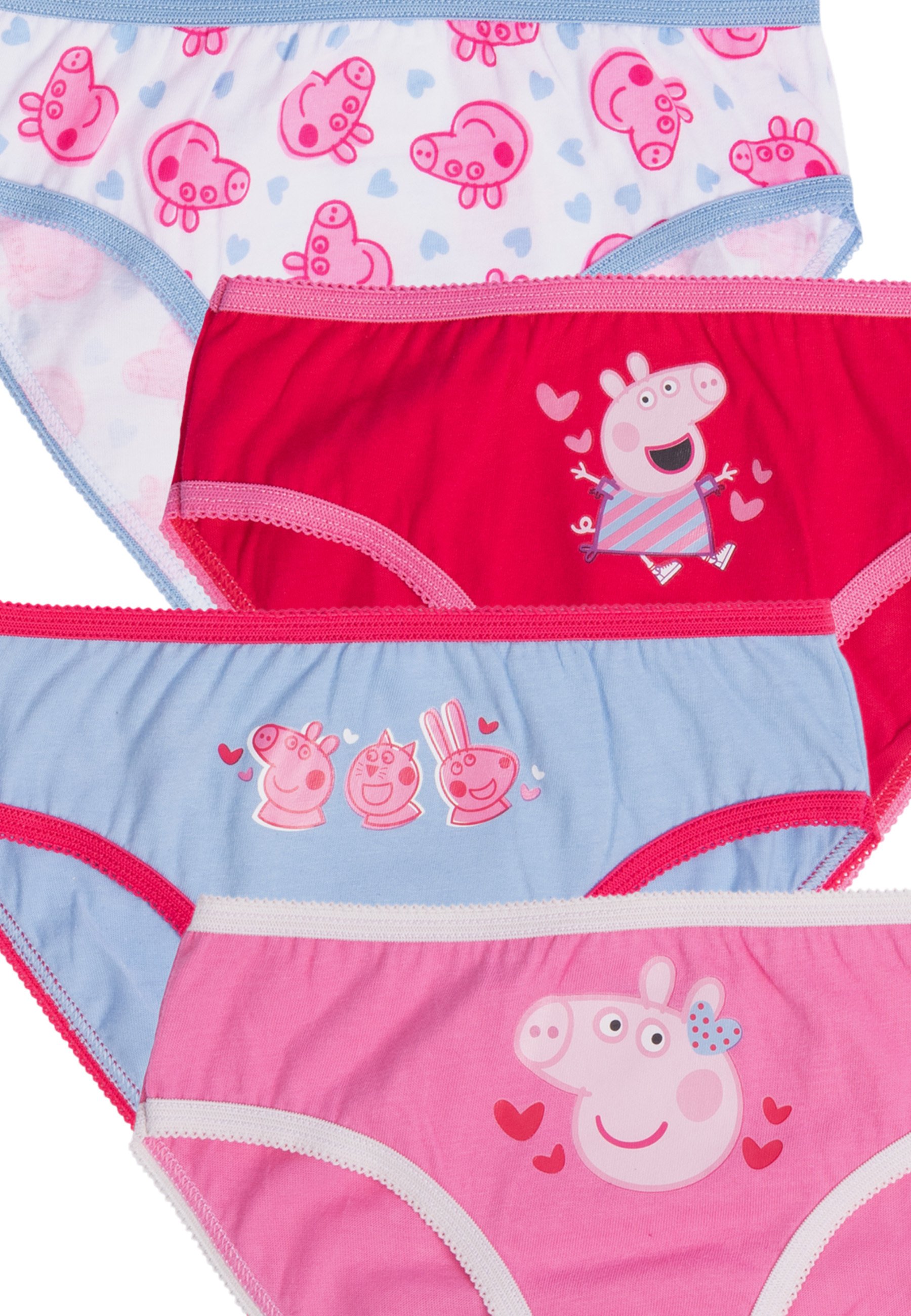 Peppa Pig Mädchen Unterwäsche Set – 4 Slips & 3 Trainingshosen Aus Baumwolle, Für Töpfchentraining