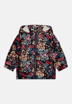 Guess BABY HOODED PADDED UNISEX - Giacca invernale - poppy punch blue