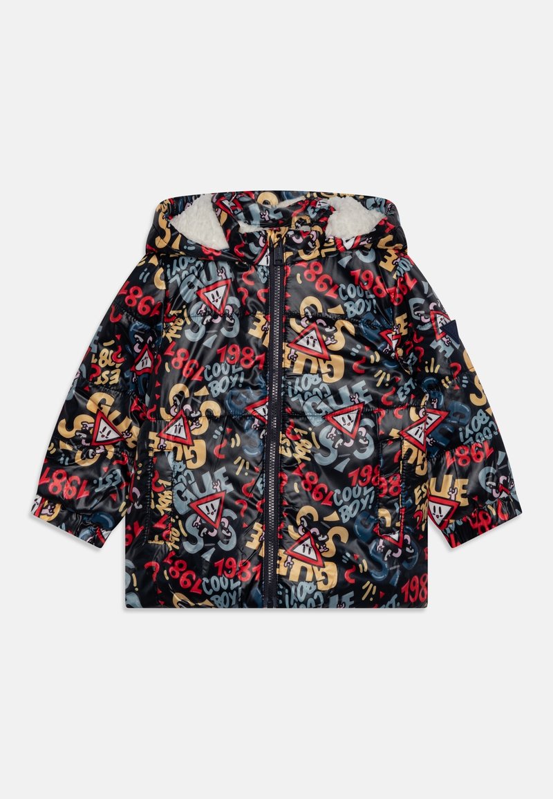 Guess BABY HOODED PADDED UNISEX - Vinterjacka - poppy punch blue