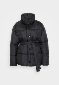 BELTED PUFFER JACKET - Giacca invernale - black