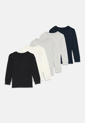 UNISEX 5 PACK - Topper langermet - off-white/grey/black